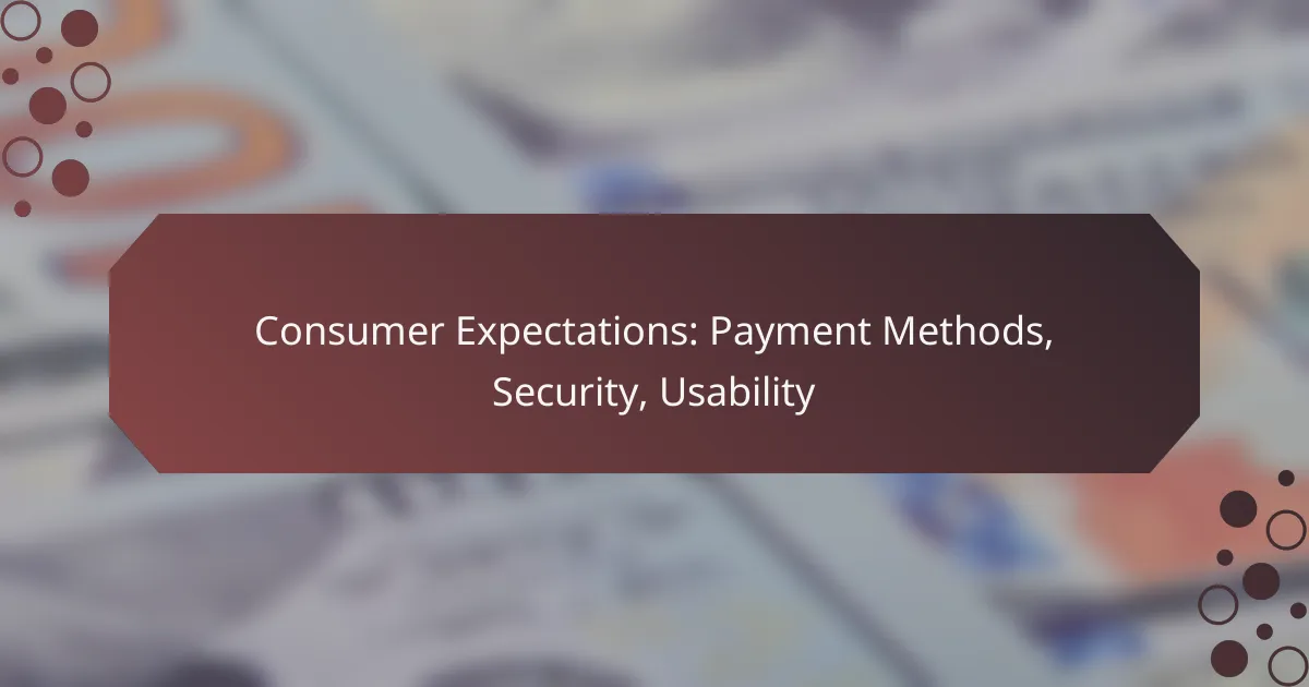 Consumer Expectations: Payment Methods, Security, Usability