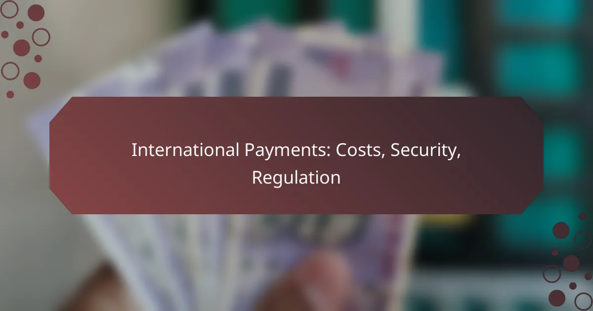 International Payments: Costs, Security, Regulation
