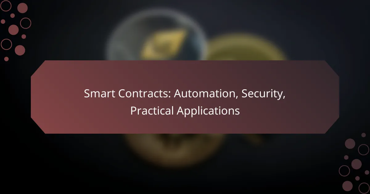 Smart Contracts: Automation, Security, Practical Applications