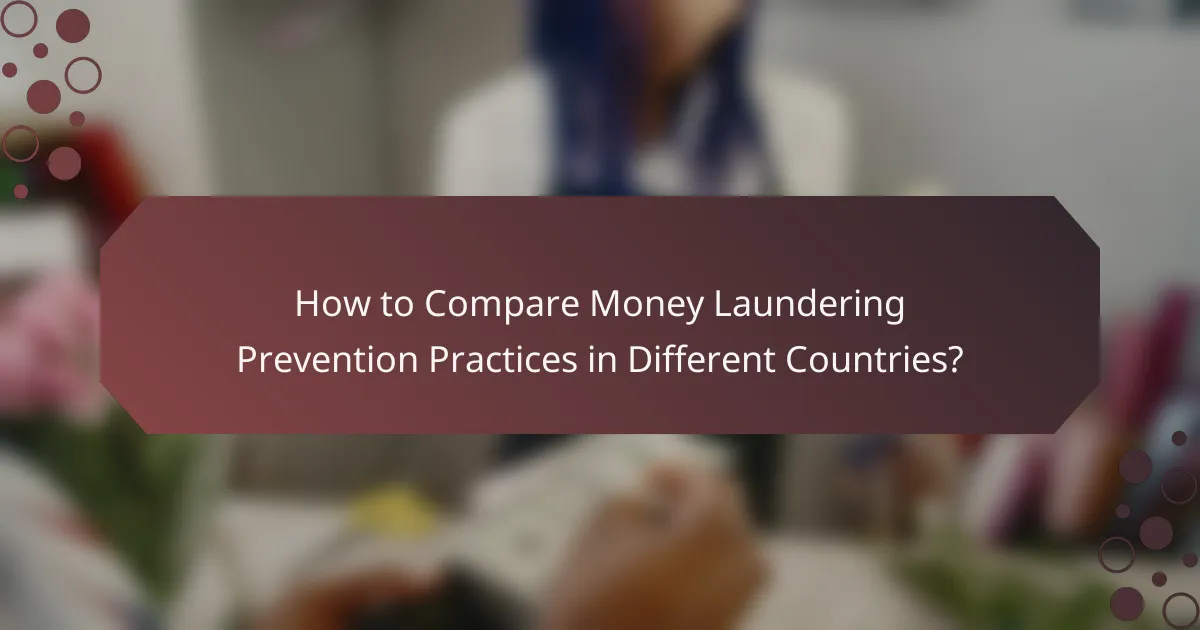 How to Compare Money Laundering Prevention Practices in Different Countries?