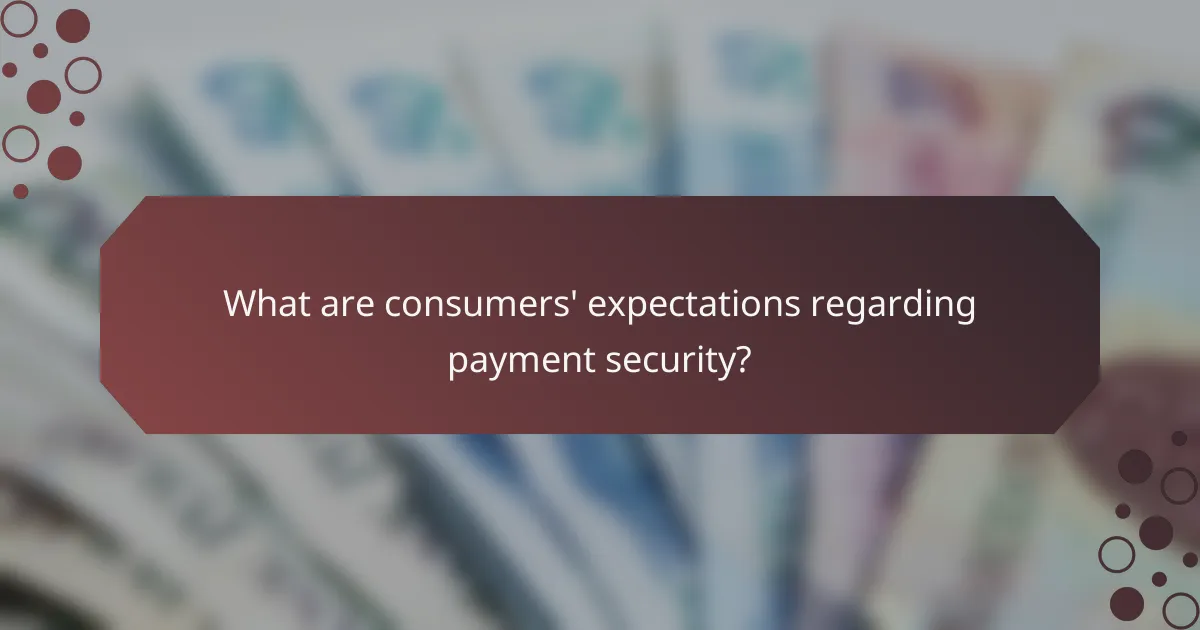 What are consumers' expectations regarding payment security?